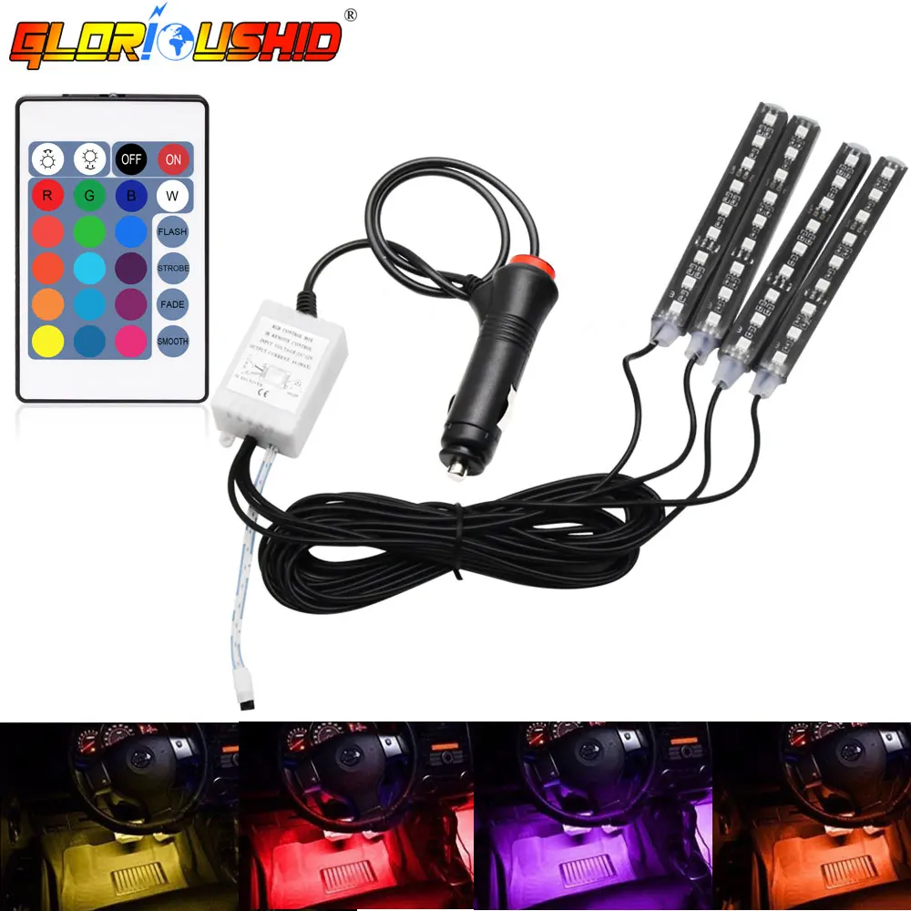 Colors Car RGB LED Strip Lights Decorative Atmosphere Interior Ambient Light Auto Floor Lamp Voice Remote Control
Colors Car RGB LED Strip Lights Decorative Atmosphere Interior Ambient Light Auto Floor Lamp Voice Remote Control