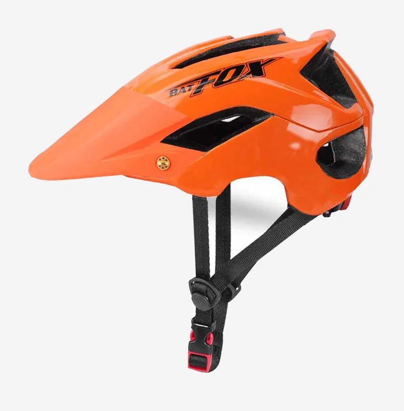 BATFOX Cycling Helmet Bike MTB Bicycle Helmet 2020 New Orange Black Men Women Mountain Road Bike Integrally Molded Sport Helmets