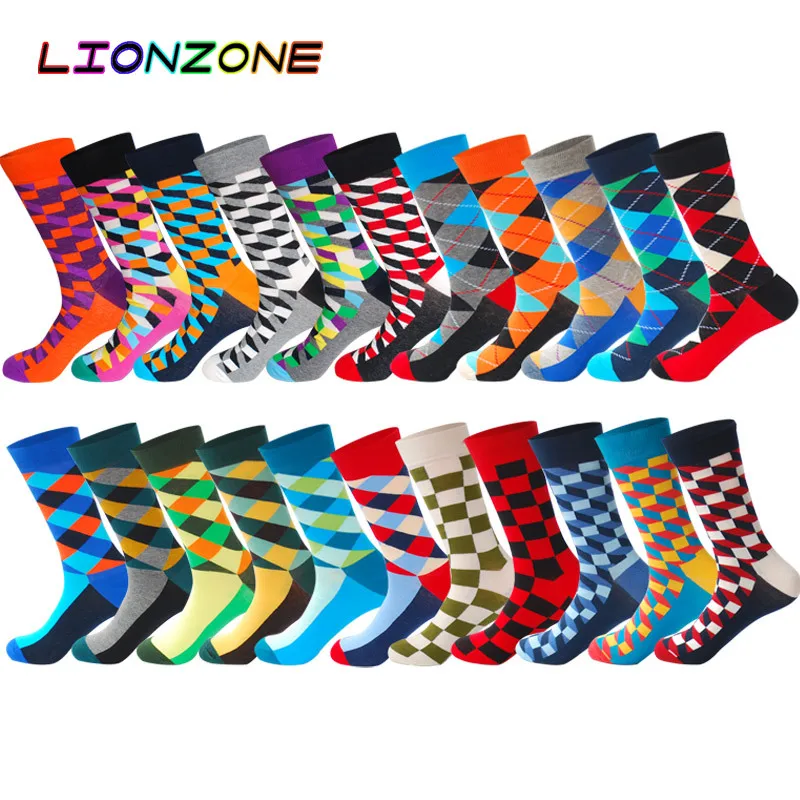 LIONZONE Men's Funny Popsocket Happy Socks Argyle Geometric Diamond Hiphop Skateboard Cotton Calcetines Largos Hombre
LIONZONE Men's Funny Popsocket Happy Socks Argyle Geometric Diamond Hiphop Skateboard Cotton Calcetines Largos Hombre