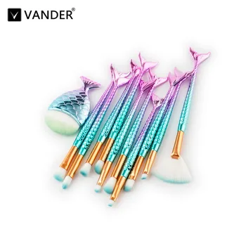 11Pcs Mermaid Shaped Makeup Brush Set Big Fish Tail Foundation Powder Make-up Brushes Eyeshadow Contour Blending Cosmetic Kits
11Pcs Mermaid Shaped Makeup Brush Set Big Fish Tail Foundation Powder Make-up Brushes Eyeshadow Contour Blending Cosmetic Kits