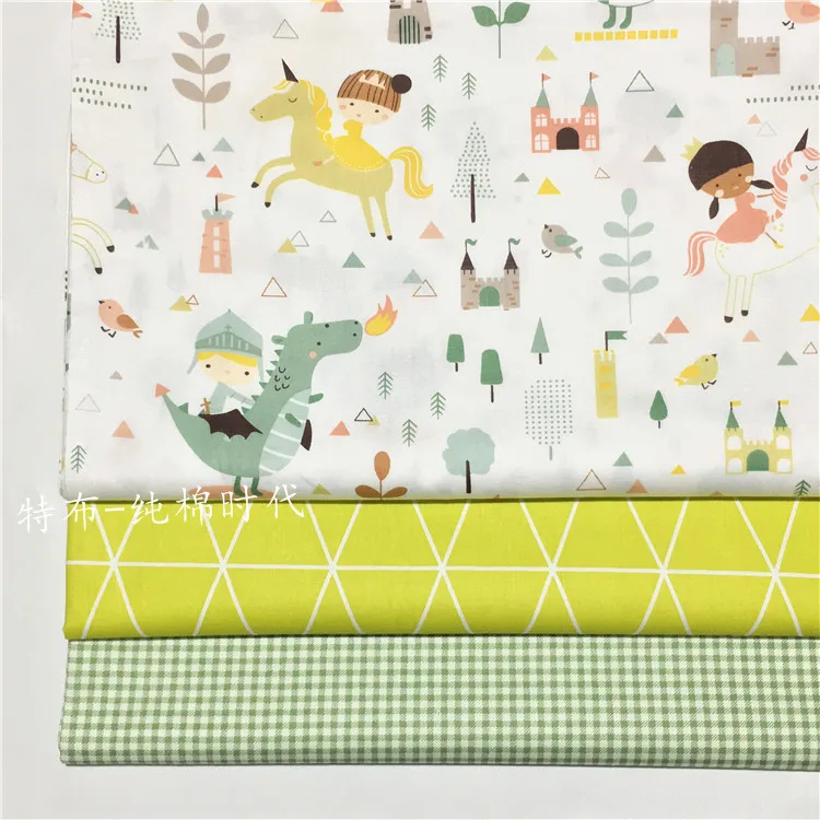 160x50cm Cartoon knight dinosaur unicorn Twill Cotton Fabric DIY Children's Wear Cloth Make Bedding Quilt Decoration Home 160g/m
160x50cm Cartoon knight dinosaur unicorn Twill Cotton Fabric DIY Children's Wear Cloth Make Bedding Quilt Decoration Home 160g/m