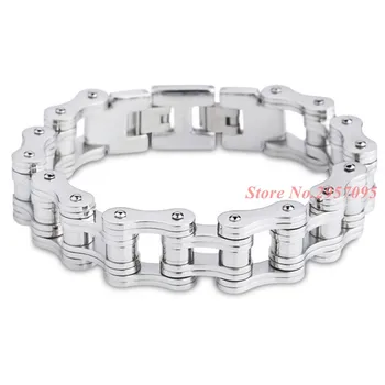 16mm 9" Cool Bracelet Men Jewelry Silver Color Stainless Steel Bicycle Chain Bracelets & Bangles Accessories Jewellery
16mm 9" Cool Bracelet Men Jewelry Silver Color Stainless Steel Bicycle Chain Bracelets & Bangles Accessories Jewellery
