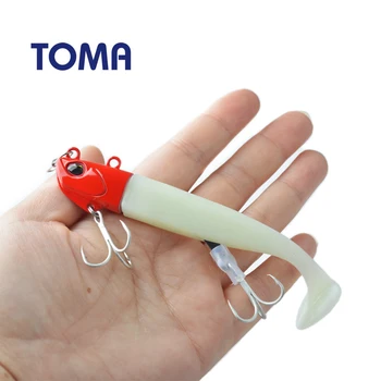 TOMA Metal Head Sinking Fishing Lures Kit DIY Sea Bass Lure 21g 27g 35g 50g Luminous T Tail Fresh Salt Water Jigging Soft Bait
TOMA Metal Head Sinking Fishing Lures Kit DIY Sea Bass Lure 21g 27g 35g 50g Luminous T Tail Fresh Salt Water Jigging Soft Bait