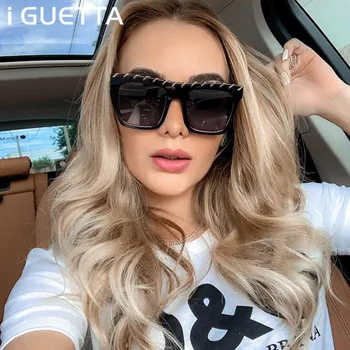 i GUETTA Women Square Sunglasses 2019 Black Individual Perforated Metal Chain Women Sun Glasses Vintage Oculos De Sol IYJB462
i GUETTA Women Square Sunglasses 2019 Black Individual Perforated Metal Chain Women Sun Glasses Vintage Oculos De Sol IYJB462