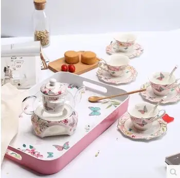 Love of cherry blossoms ceramic coffee cups English afternoon tea sets European tea cups teaset 
Love of cherry blossoms ceramic coffee cups English afternoon tea sets European tea cups teaset