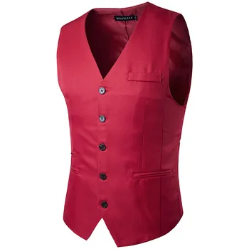 Autumn hot new men's vest European and American fashion Slim men's suit vest single-breasted solid color men's suit vest
Autumn hot new men's vest European and American fashion Slim men's suit vest single-breasted solid color men's suit vest