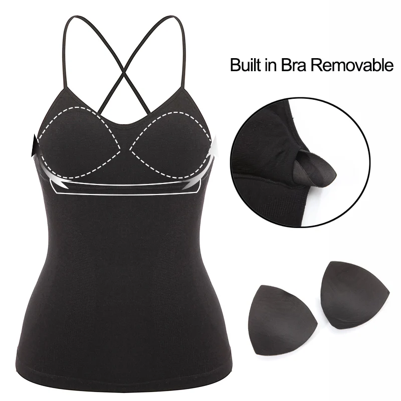 Cami Tank Tops Built in Bra For Women Cami Shelf Bra Women Casual Cami Tank Top with Built in Removable Bra Cami Vest
Cami Tank Tops Built in Bra For Women Cami Shelf Bra Women Casual Cami Tank Top with Built in Removable Bra Cami Vest