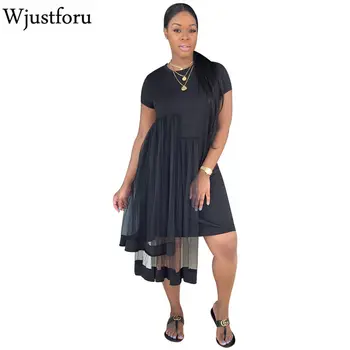 Wjustforu Summer Casual Mesh Dress Women Fashion Short Sleeve Elegant Mini Dress Female Bodysuit Botton Party Dresses Vestidos
Wjustforu Summer Casual Mesh Dress Women Fashion Short Sleeve Elegant Mini Dress Female Bodysuit Botton Party Dresses Vestidos