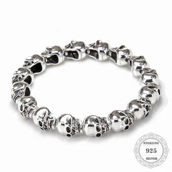 HEMISTON Punk 925 Sterling Silver Skull Beads Bracelets, 14CM-24CM, Fine Jewelry Gift for Women and Men TS 021
HEMISTON Punk 925 Sterling Silver Skull Beads Bracelets, 14CM-24CM, Fine Jewelry Gift for Women and Men TS 021