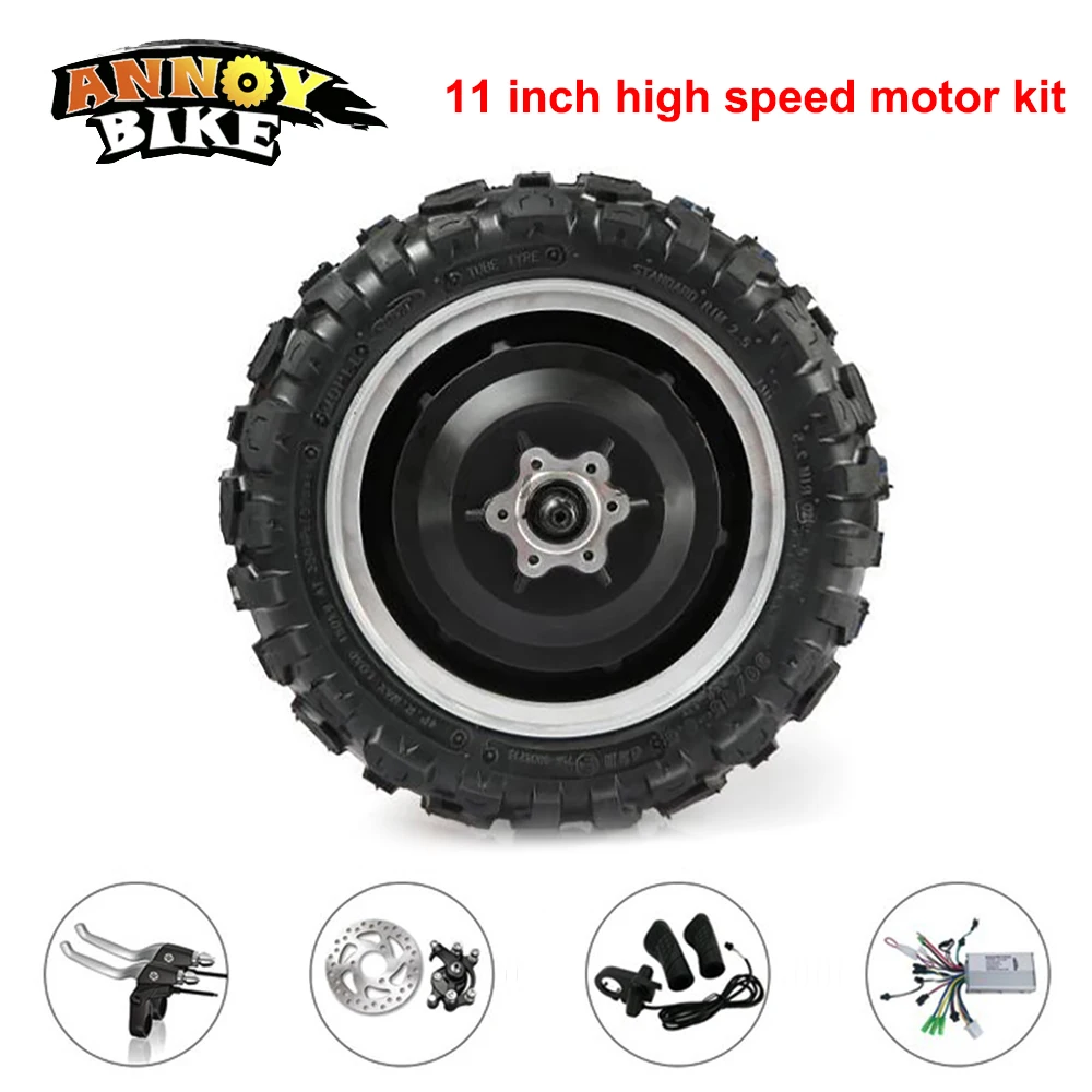 

Hub Motor Kit 11 inch 60V 72V 1000W 1500W Electric Bike Conversion Kit 270mm Tire Motor Wheel For Scooter Forward 100-120km/h