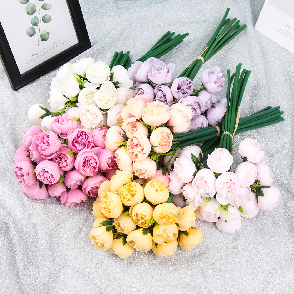 Artificial Silk 27 Heads Tea Rose Flower Bouquet Home Hotel Table Decoration Fake Flower Wedding Bride Holding Floral Bouquet
Artificial Silk 27 Heads Tea Rose Flower Bouquet Home Hotel Table Decoration Fake Flower Wedding Bride Holding Floral Bouquet