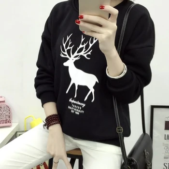 2019 New Printing Deer Women's Hoodies Thick Long-sleeved New Plus Velvet Pullover Jumper Hooded Women Top
2019 New Printing Deer Women's Hoodies Thick Long-sleeved New Plus Velvet Pullover Jumper Hooded Women Top