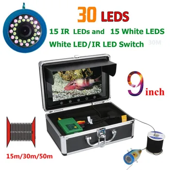 9 Inch 15M Fish Finder Underwater Fishing Camera 15pcs White LEDs + 15pcs Infrared Lamp For Ice/Sea/River Fishi
9 Inch 15M Fish Finder Underwater Fishing Camera 15pcs White LEDs + 15pcs Infrared Lamp For Ice/Sea/River Fishi