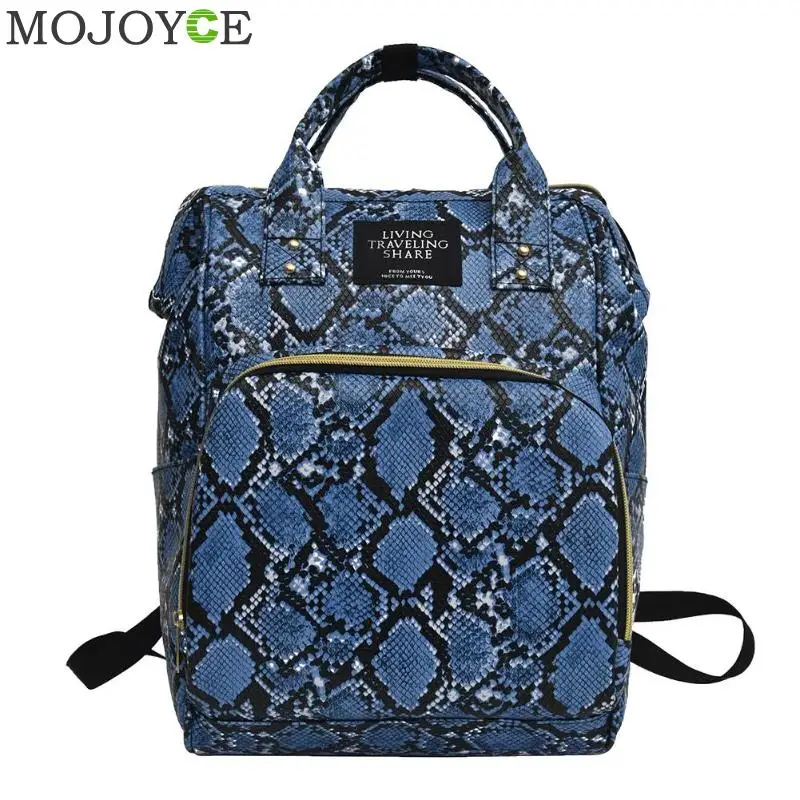 Snake Print Mommy Travel Backpacks Large Capacity PU Leather Maternity Nappy Top-handle Bags Baby Care Nursing Diaper Packs
Snake Print Mommy Travel Backpacks Large Capacity PU Leather Maternity Nappy Top-handle Bags Baby Care Nursing Diaper Packs