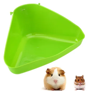 

1Pc 36*21*15cm Plastic Corner Litter Tray Pets Toilet Bowl Cat Mouse Rat Rabbit Hamster Pets Supplies Trash Can Color Random