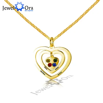 Love Promise Lovers Gift Personalize Birthstone 925 Sterling Silver Hollow Heart Name Engrave Necklace (JewelOra NE101614)
Love Promise Lovers Gift Personalize Birthstone 925 Sterling Silver Hollow Heart Name Engrave Necklace (JewelOra NE101614)