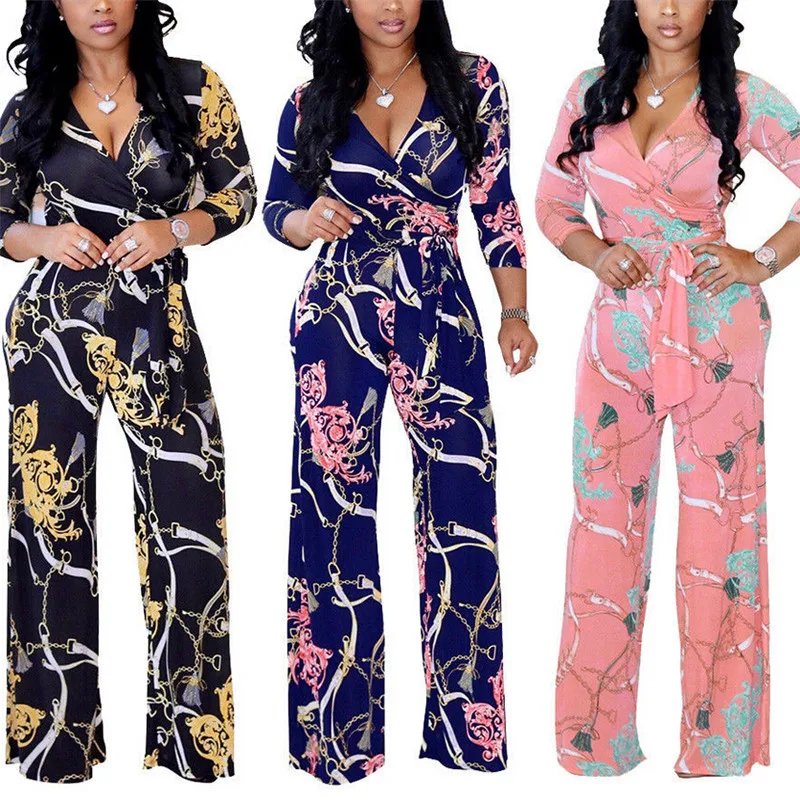 Plus Size Womens V-Neck Long Sleeve Jumpsuit Fashion Ladies Autumn Clubwear Floral Print Playsuit Party Jumpsuit Long Trousers
Plus Size Womens V-Neck Long Sleeve Jumpsuit Fashion Ladies Autumn Clubwear Floral Print Playsuit Party Jumpsuit Long Trousers