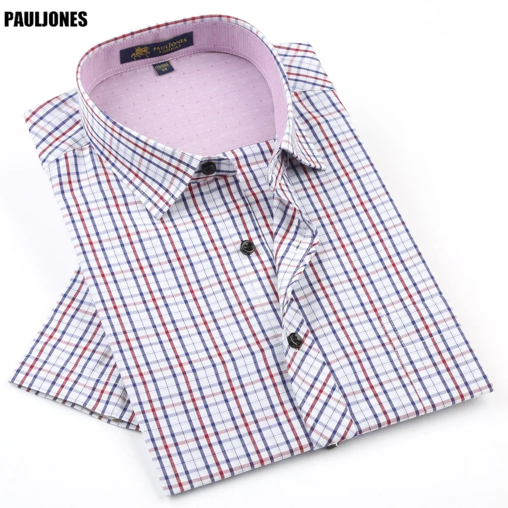 PaulJones 42xx Summer Mens Plaid Short Sleeve Shirts Leisure Style Slim Fit Casual-Shirts Floral Printed / Checkered Clothing
PaulJones 42xx Summer Mens Plaid Short Sleeve Shirts Leisure Style Slim Fit Casual-Shirts Floral Printed / Checkered Clothing