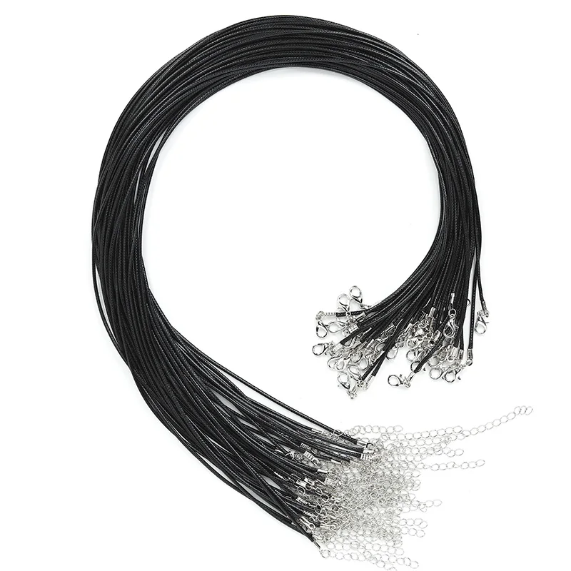 LanLi 50pcs/100pcs Fashion black Wax Rope Chain Necklace Long Lobster Clasp DIY Jewelry Accessories
LanLi 50pcs/100pcs Fashion black Wax Rope Chain Necklace Long Lobster Clasp DIY Jewelry Accessories