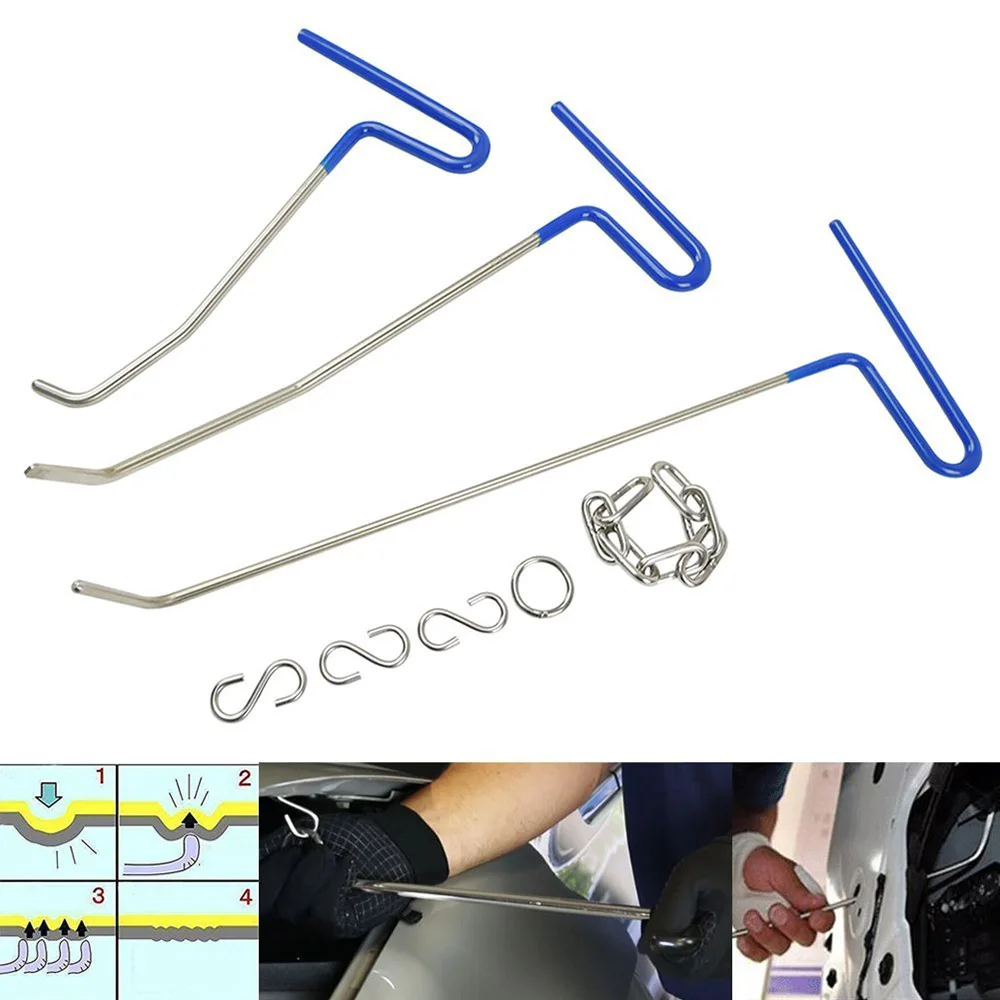 PDR Tools Push Rod Car Crowbar Auto Body Dent Removal paintless dent repair Rod Tool Kit- Hail and Door Ding Repair Starter Set
PDR Tools Push Rod Car Crowbar Auto Body Dent Removal paintless dent repair Rod Tool Kit- Hail and Door Ding Repair Starter Set