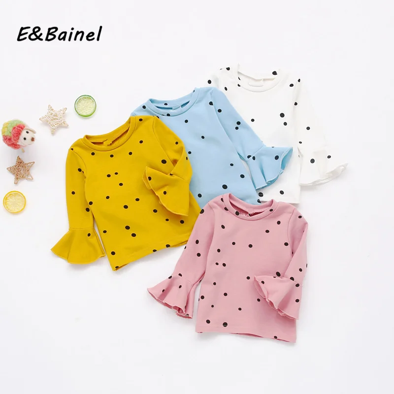 E&Bainel Cotton Polka Dot Top T-shirt Baby Girl Long Sleeve T Shirt Kids O-neck Toddler Shirts Spring Autumn Girls T Shirts
E&Bainel Cotton Polka Dot Top T-shirt Baby Girl Long Sleeve T Shirt Kids O-neck Toddler Shirts Spring Autumn Girls T Shirts
