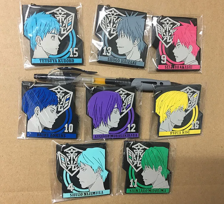 2018 8pcs/Lot Japanese anime figure Kuroko No Basketball Silicone key chain Anime rubber
2018 8pcs/Lot Japanese anime figure Kuroko No Basketball Silicone key chain Anime rubber