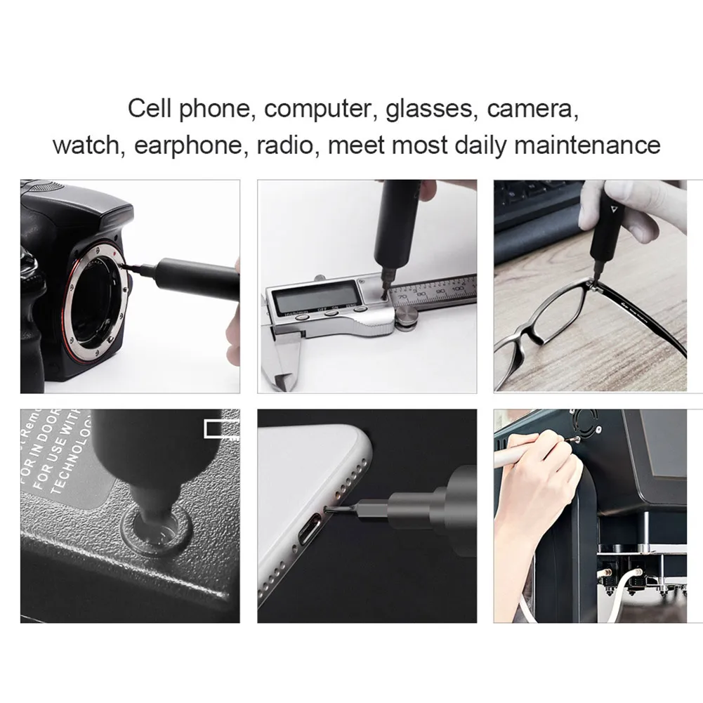 Mini Electric Screwdriver Set Repair Tool Kit Portable with LED Light for Computer Laptop _WK
Mini Electric Screwdriver Set Repair Tool Kit Portable with LED Light for Computer Laptop _WK