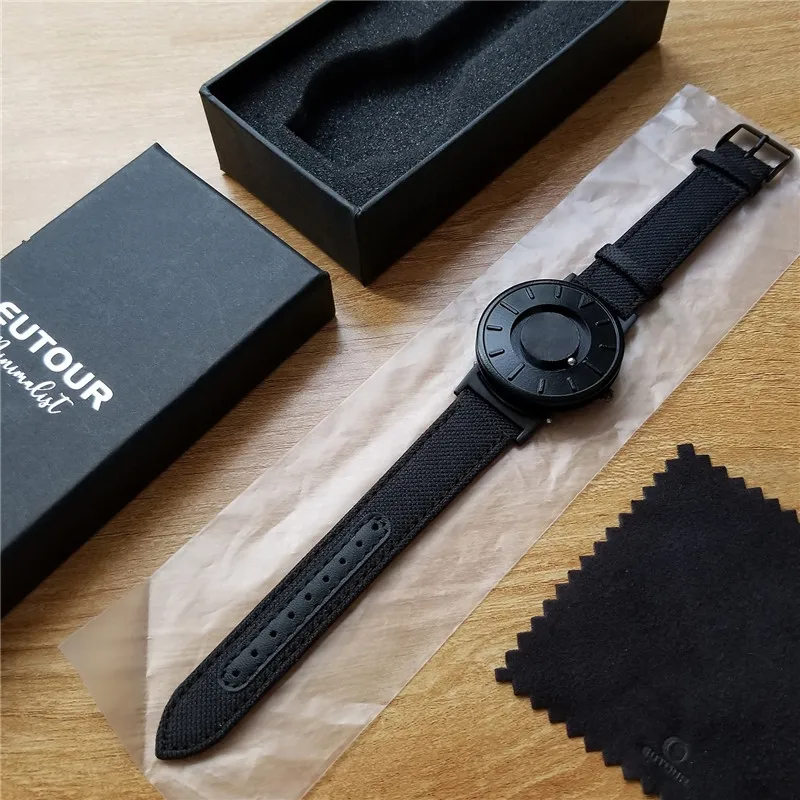 EUTOUR New Style Men Watches Magnetic Ball Show Fashion Wrist Watch Women Nylon Stainless Steel Couple Quartz Wristwatches 2018 (6)
