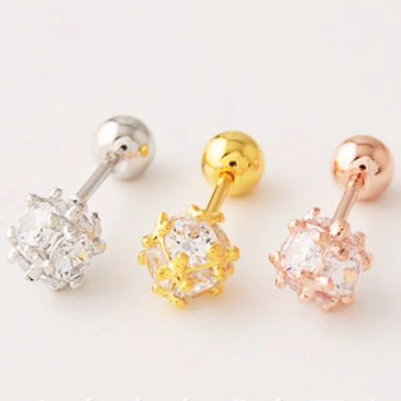 1 Piece 16Gx6x5mm Rose Gold Stainless Steel Barbell Earring Crystal Ball Zircon Stone Tragus Ear Piercing Body Jewelry
1 Piece 16Gx6x5mm Rose Gold Stainless Steel Barbell Earring Crystal Ball Zircon Stone Tragus Ear Piercing Body Jewelry