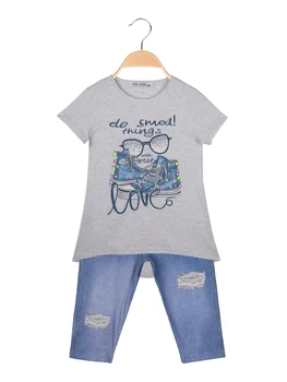 MISS IMAGE T-shirt asymmetrical with lettering + leggings 3/4 with star-full 2 pieces
MISS IMAGE T-shirt asymmetrical with lettering + leggings 3/4 with star-full 2 pieces