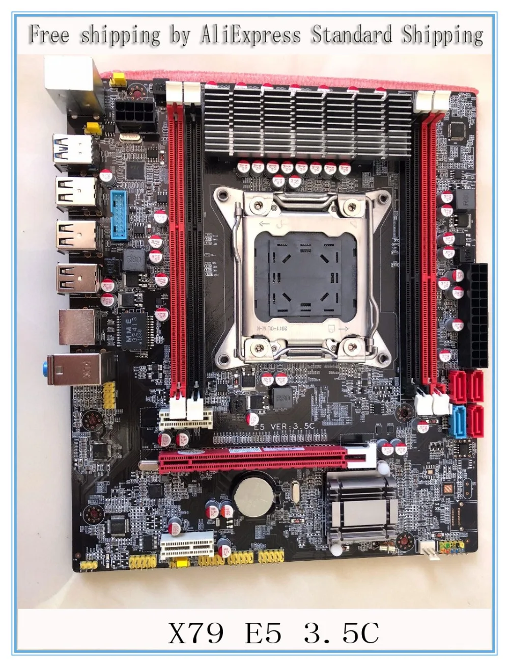 New Motherboard X79 E5 3.5C LGA 2011 DDR3 ECC For I7 E5-V1 E5-V2 64GB SATA3 USB3.0 X79 mainboard AliExpress Standard Shipping
New Motherboard X79 E5 3.5C LGA 2011 DDR3 ECC For I7 E5-V1 E5-V2 64GB SATA3 USB3.0 X79 mainboard AliExpress Standard Shipping