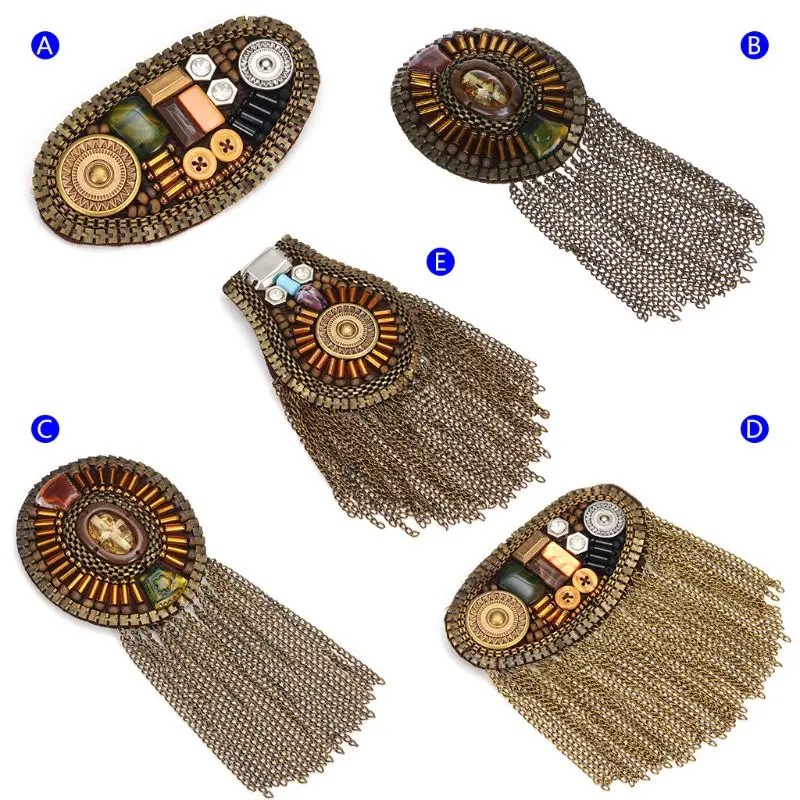 Shoulder Board Metal Badge Clothing Jewelry Decoration Handmade Military Epaulet Tassel Chain Fashion Brooch Pin
Shoulder Board Metal Badge Clothing Jewelry Decoration Handmade Military Epaulet Tassel Chain Fashion Brooch Pin