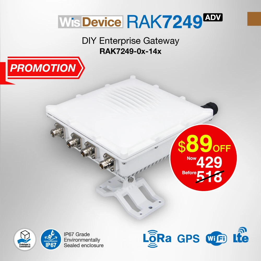 16 Channel LoRa DIY Outdoor Gateway LoRaWan Network Device Built-in OpenWRT OS with GPS WIFI LTE Antenna IP67 Waterproof Q123
16 Channel LoRa DIY Outdoor Gateway LoRaWan Network Device Built-in OpenWRT OS with GPS WIFI LTE Antenna IP67 Waterproof Q123