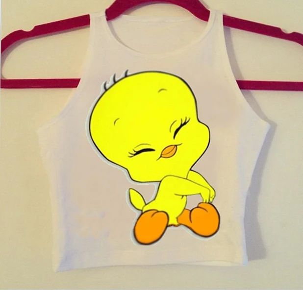 F1718 Cartoon Bird Print Summer Women Crop Top Fashion Tops Casual Shirt Harajuku Tanks Sexy Camis
F1718 Cartoon Bird Print Summer Women Crop Top Fashion Tops Casual Shirt Harajuku Tanks Sexy Camis