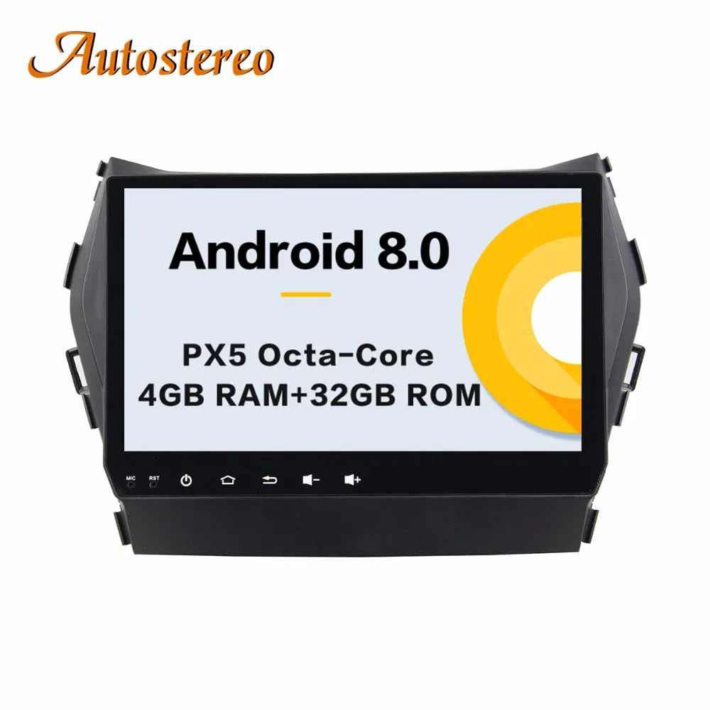 Autostereo Android 8 4+32G Car DVD Player GPS navigation For Hyundai IX45 Santa fe head unit multimedia player tape recorder