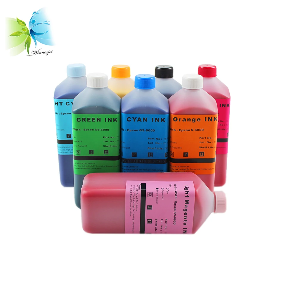 

WINNERJET 1000ml Eco-solvent Ink for Epson GS6000 Printer Epson Printing Inks 8 Colors
