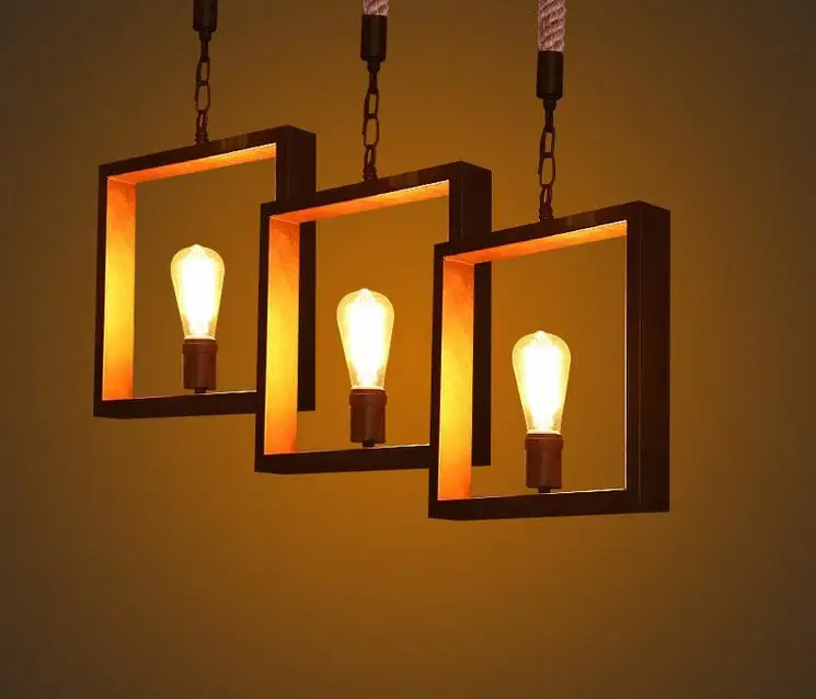 Newest Art Deco Vintage E27 pendant light LED lamp metal cube cage lampshade light hanging light fixture for ktv/Bart Art Lights
Newest Art Deco Vintage E27 pendant light LED lamp metal cube cage lampshade light hanging light fixture for ktv/Bart Art Lights