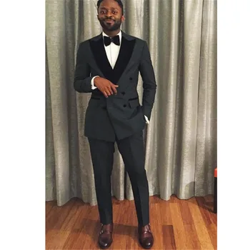 Latest Coat Pant Designs Dark Gray Groom Tuxedos Black Lapel Blazer Mens Wedding Prom Dinner Suits Double Breasted(Jacket+Pants
Latest Coat Pant Designs Dark Gray Groom Tuxedos Black Lapel Blazer Mens Wedding Prom Dinner Suits Double Breasted(Jacket+Pants