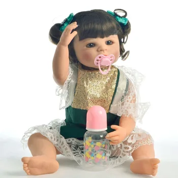 57cm Full Silicone Body Vinyl Reborn Girl Lifelike Baby Doll toys l.o.l reborn Toddler Toy Bonecas real touch Birthday Gift
57cm Full Silicone Body Vinyl Reborn Girl Lifelike Baby Doll toys l.o.l reborn Toddler Toy Bonecas real touch Birthday Gift