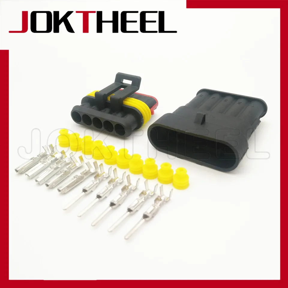 1/5/10/20 kit Superseal male female Waterproof aut electrical wire connector plug Tyco AMP 5 Pin connector 282107-1 282089-1
1/5/10/20 kit Superseal male female Waterproof aut electrical wire connector plug Tyco AMP 5 Pin connector 282107-1 282089-1