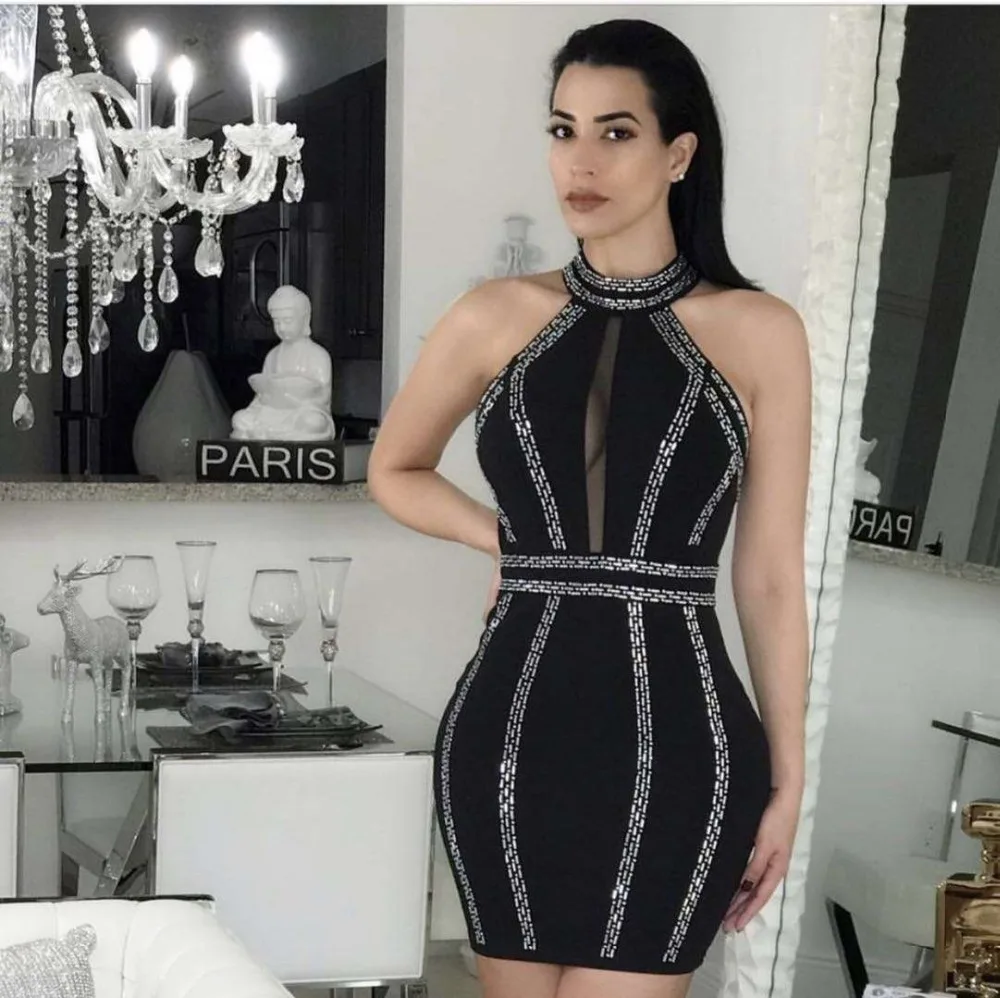 High Quality Celebrity Sleeveless Mantual Beading Rayon Bandage Dress Evening Party Elegant Dress
High Quality Celebrity Sleeveless Mantual Beading Rayon Bandage Dress Evening Party Elegant Dress