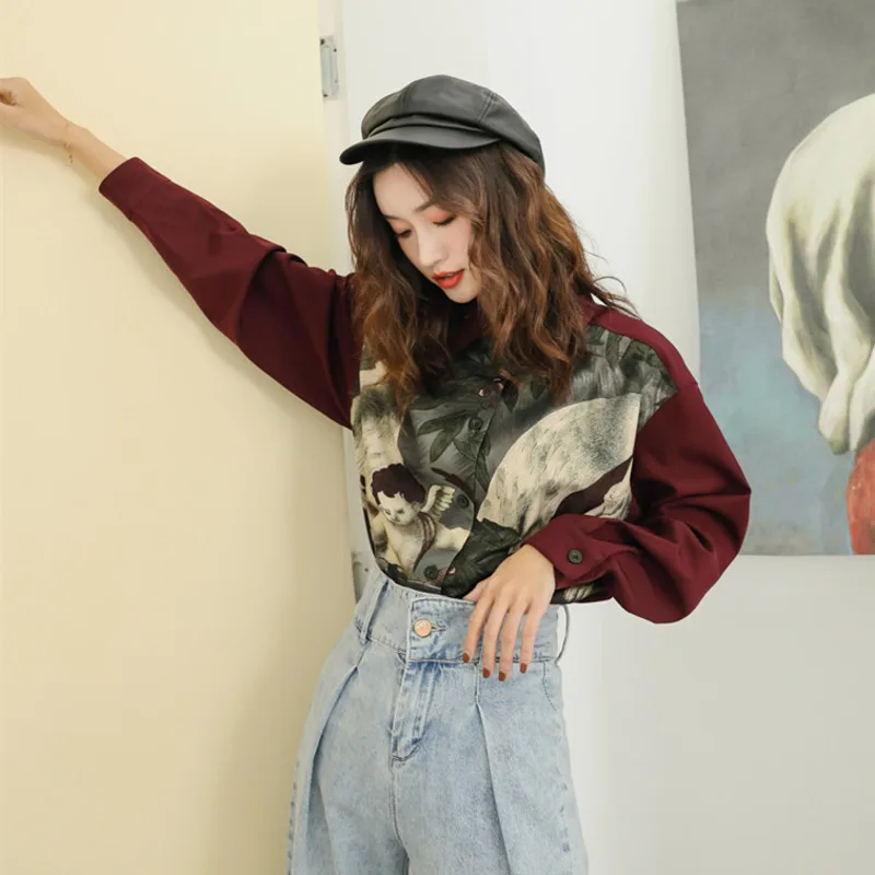 LANMREM 2019 Fashion Women summer Long Lantern Sleeve Oil Painting Patchwork Shirt Turn-down Collar Female Casual Tops TA642
LANMREM 2019 Fashion Women summer Long Lantern Sleeve Oil Painting Patchwork Shirt Turn-down Collar Female Casual Tops TA642