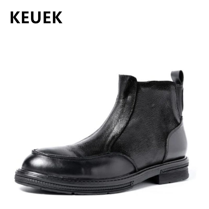 Luxury Vintage Men Chelsea Boots Outdoor Genuine leather Ankle Tooling boots High-top Leather shoes Male boots 02C
Luxury Vintage Men Chelsea Boots Outdoor Genuine leather Ankle Tooling boots High-top Leather shoes Male boots 02C