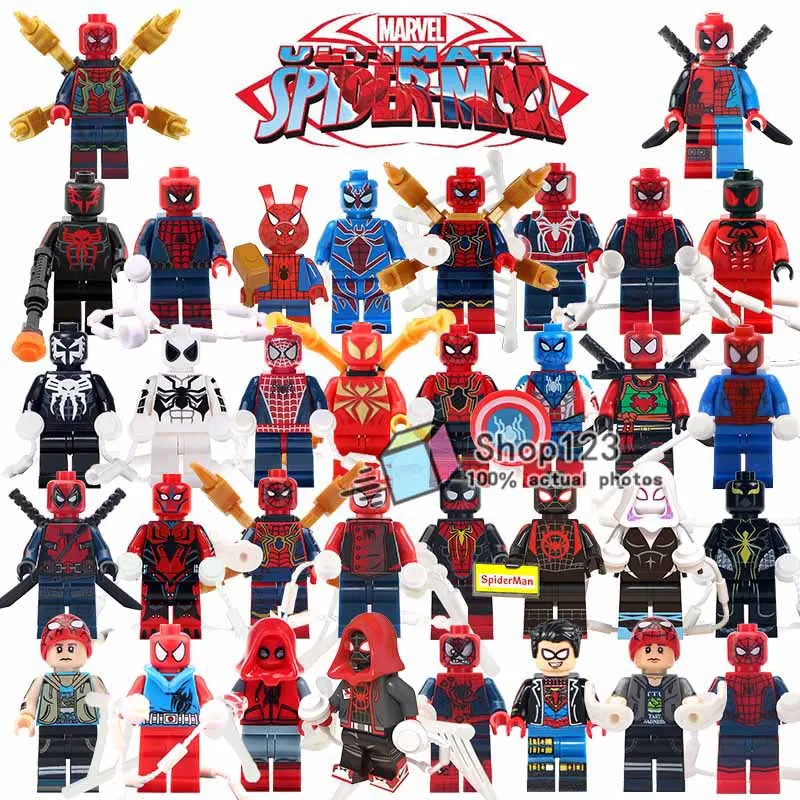 Spiderman into the Spider Verse Spider-Ham Green Goblin Wings Gwen Stacy Spider man Marvel Movie Building Blocks Toys
Spiderman into the Spider Verse Spider-Ham Green Goblin Wings Gwen Stacy Spider man Marvel Movie Building Blocks Toys