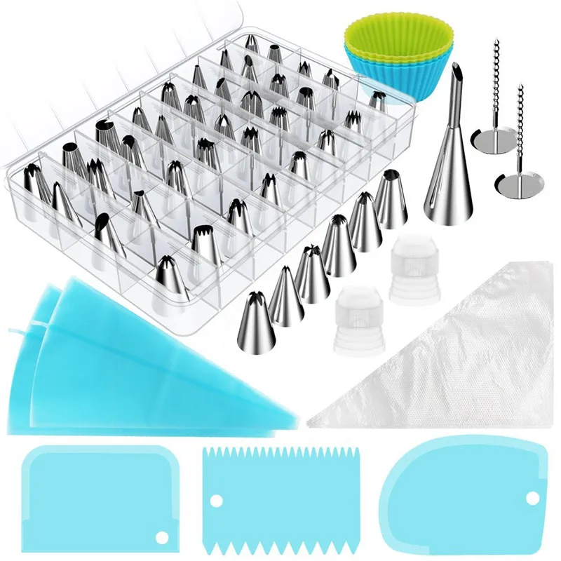 68pcs/set Cake Decorating Supplies Kit Stainless Steel Cake Piping Tips Nozzles Cupcake decor Decorating Bag Coupler Scrappers
68pcs/set Cake Decorating Supplies Kit Stainless Steel Cake Piping Tips Nozzles Cupcake decor Decorating Bag Coupler Scrappers