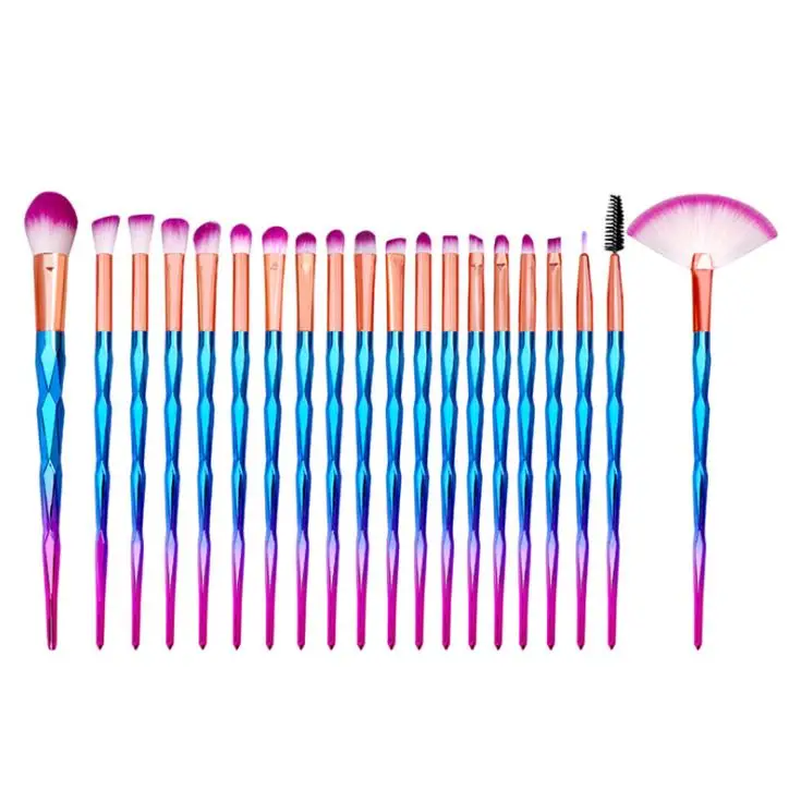 

20Pcs Diamond Makeup Brushes Set Powder Foundation Blush Blending Eye shadow Lip Cosmetic Beauty Make Up Brush pincel maquiagem