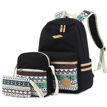 New Women 3pcs Canvas Backpacks Set Rucksack Fashion Large Backpack For Teenagers Girls School bags Backpacks mochila feminin
New Women 3pcs Canvas Backpacks Set Rucksack Fashion Large Backpack For Teenagers Girls School bags Backpacks mochila feminin