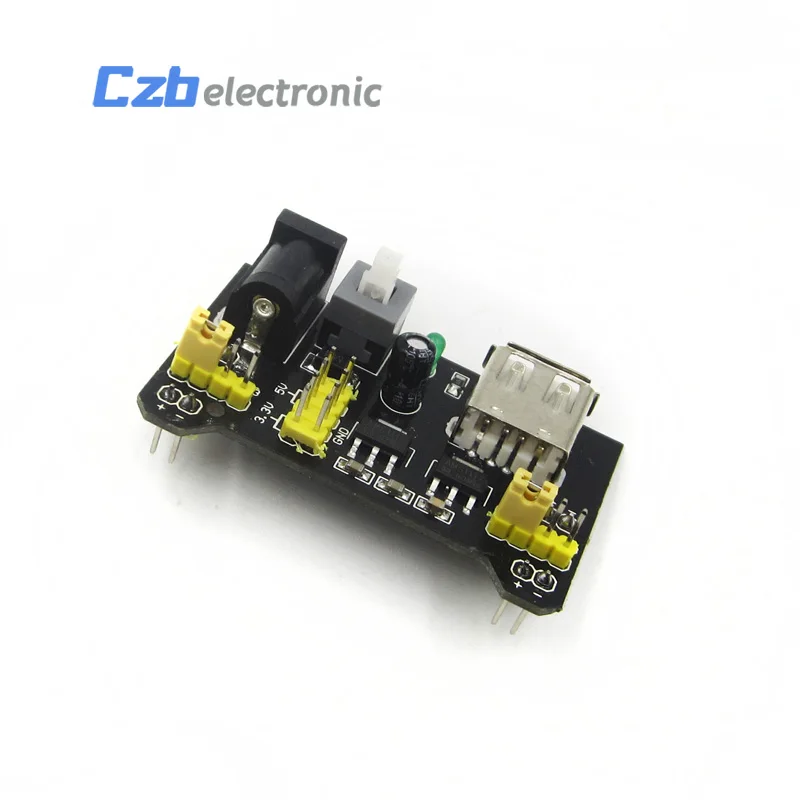 HX14E007 MB102 Micro USB Interface Breadboard Power Supply Module 3.3V 5V 2 Channel Board MB-102 For Arduino(5)