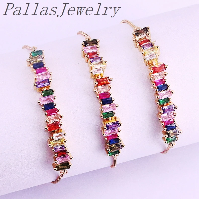 5Pcs Gold Filled Fashion Charming Colorful CZ Micro Paved Adjustable Slide Chain Bracelets
5Pcs Gold Filled Fashion Charming Colorful CZ Micro Paved Adjustable Slide Chain Bracelets