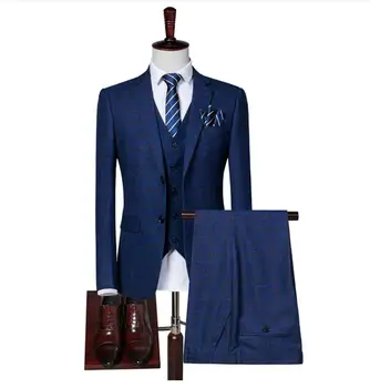 (Jacket+Vest+Pants) 2019 Spring New Style Men Suits Fashion Stripe Men's Slim Fit Business Wedding Blazer Suit Men Wedding Suit
(Jacket+Vest+Pants) 2019 Spring New Style Men Suits Fashion Stripe Men's Slim Fit Business Wedding Blazer Suit Men Wedding Suit